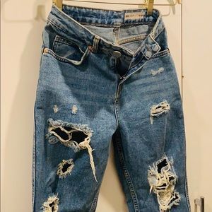 Ripped mom jeans